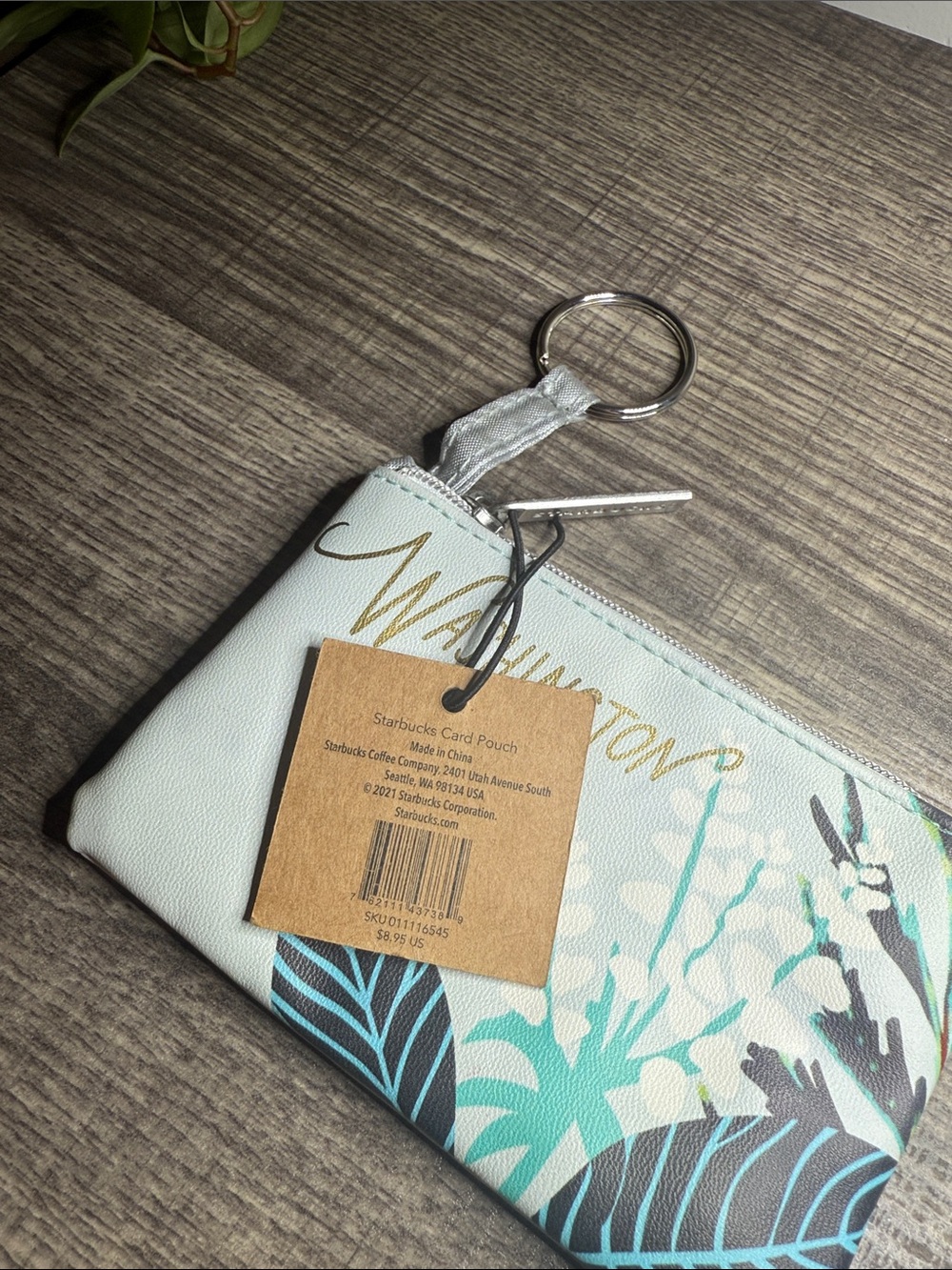 NWT Starbucks Washington Keychain Pouch Card Holder - Picture 3 of 6